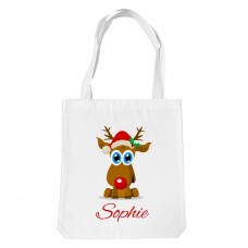 Cute Reindeer White Tote Bag