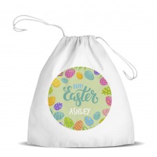 Easter Hunt White Drawstring Bag