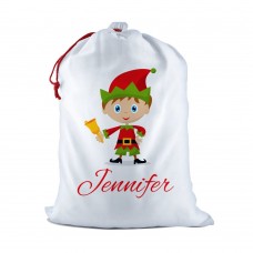 Elf White Santa Sack