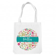 Flowers White Tote Bag