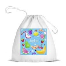 Fruit White Drawstring Bag