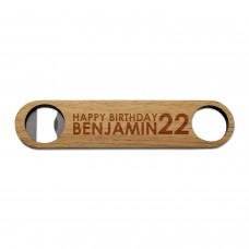 Happy Birthday Wooden Bottle Opener