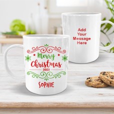 Merry Christmas White Plastic Mug