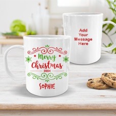 Merry Christmas White Plastic Mug