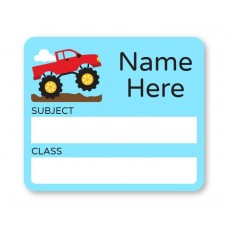 Monster Truck School Book Label