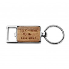 Grandpa Rectangle Metal Keyring