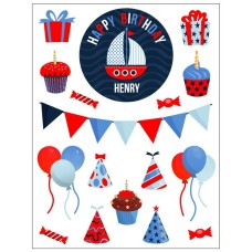 Nautical Birthday Sticker Pack