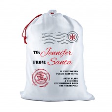 North Pole White Santa Sack