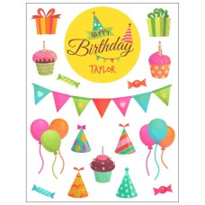 Party Hat Birthday Sticker Pack