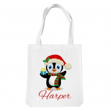Penguin White Tote Bag