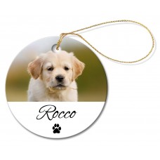 Pet Photo Round Porcelain Ornament