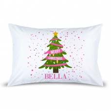 Pink Christmas Pillow Case