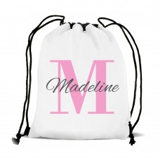 Pink Monogram Drawstring Sports Bag