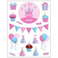 Princess Birthday Sticker Pack