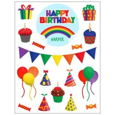 Rainbow Birthday Sticker Pack