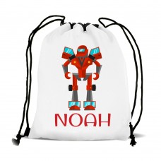 Robot Drawstring Sports Bag