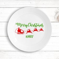 Santa Sleigh Kids' Plate