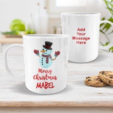 Snowman White Plastic Mug