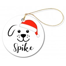 Spike Round Porcelain Ornament