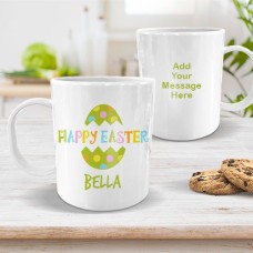 Spotty Egg White Plastic Mug