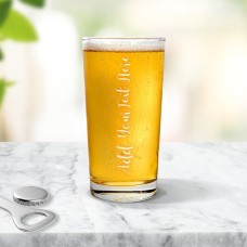 Add Your Own Message Vertical Pint Glass