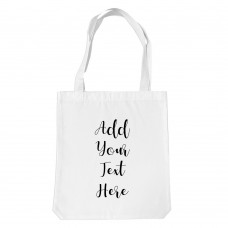 Add Your Own Text White Tote Bag