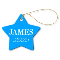 Classic Porcelain Christmas Star Ornament