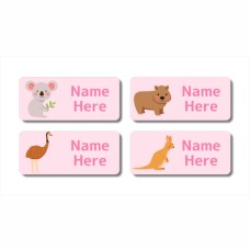 Aussie Animals Rectangle Name Label