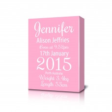 Plain Canvas Birth Print