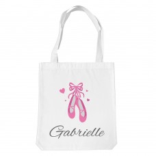 Ballet Shoes White Tote Bag