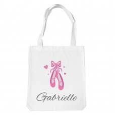 Ballet Shoes White Tote Bag