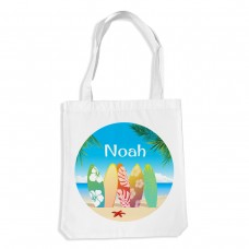 Beach White Tote Bag