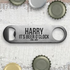 Beer O'Clock Engraved Bottle Opener