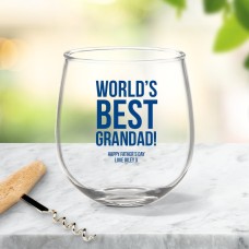 Best Grandad Stemless Wine Glass