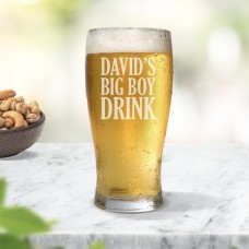 Big Boy Engraved Standard Beer Glass