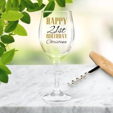 Birthday Wine Glass