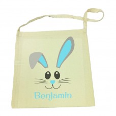 Blue Bunny Face Tote Bag