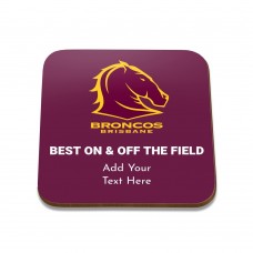 NRL Broncos Square Coaster