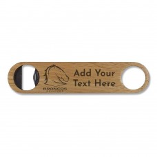 NRL Broncos Wooden Bottle Opener