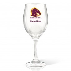 NRL Broncos Wine Glass