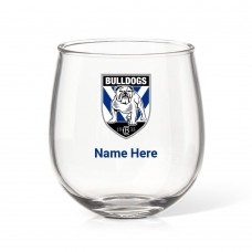 NRL Bulldogs Stemless Wine Glass
