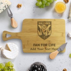 NRL Bulldogs Rectangle Bamboo Serving Board