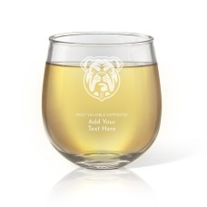 NRL Bulldogs Engraved Stemless Wine Glass