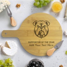 NRL Bulldogs Round Bamboo Serving Board