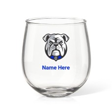 NRL Bulldogs Stemless Wine Glass