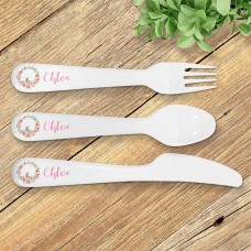 Bunny Wreath Kids' Cutlery Set