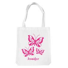 Butterflies White Tote Bag