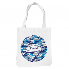 Camo White Tote Bag