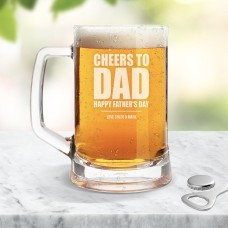 Cheers To Glass Beer Mug