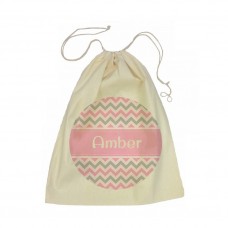 Chevron Drawstring Library Bag